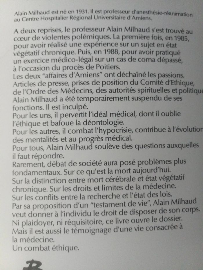 Alain Milhaud 🍀 Testament de vie l'affaire d'Amien - photo numéro 3