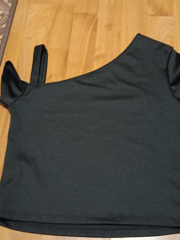 Crop top asymétrique femme taille 38 manche courte et débardeur - photo numéro 2