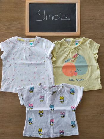 T-shirt fille été taille 9mois