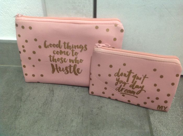 Lot de 2 pochettes rose poudré My Tagalongs - photo numéro 4