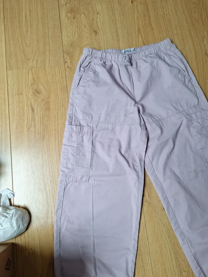 Pantalon style parachute mauve - photo numéro 2