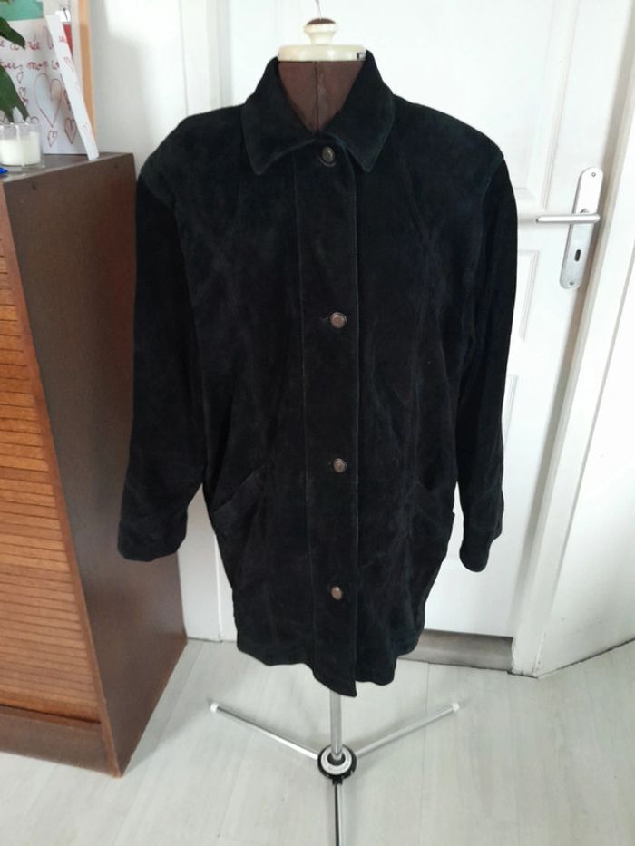 Beau manteau veste en cuir de porc véritable taille 42