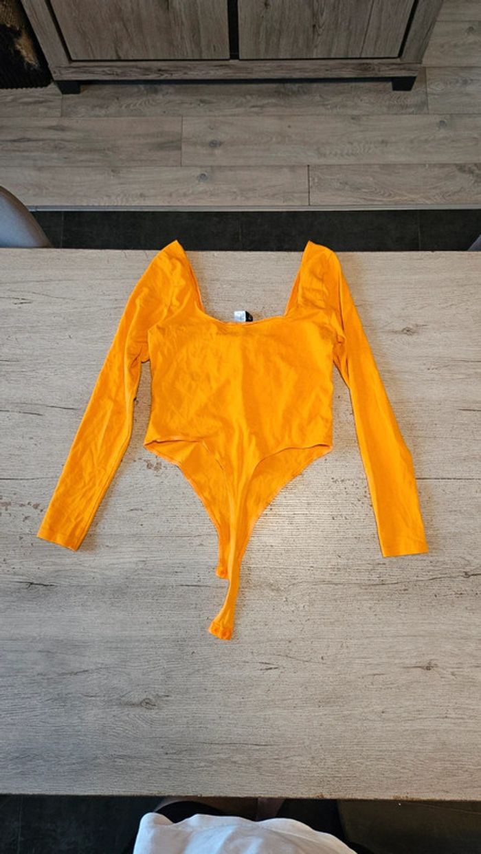 Body à manches longues orange, élastique, H&M Divided, M - photo numéro 8