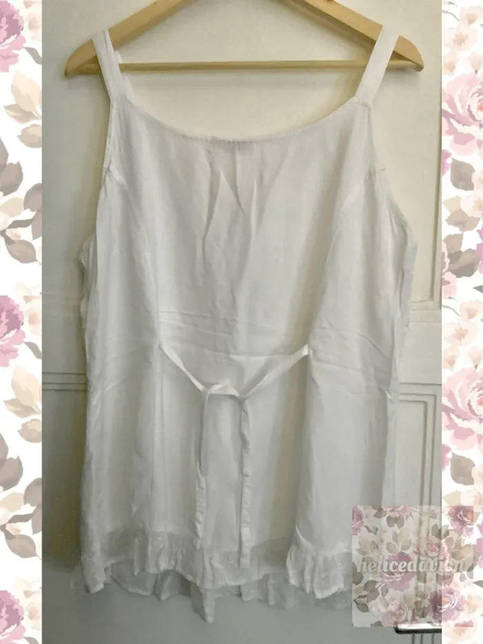 Joli débardeur brodé style bohémien romantique taille 48 - photo numéro 2