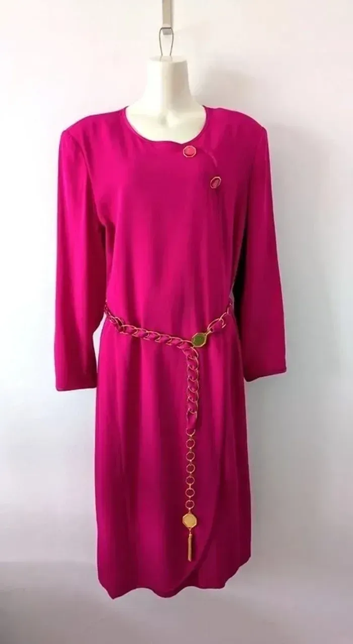 Robe de soirée avec ceinture - Marina Rinaldi - taille MR 31 (FR56) - photo numéro 1