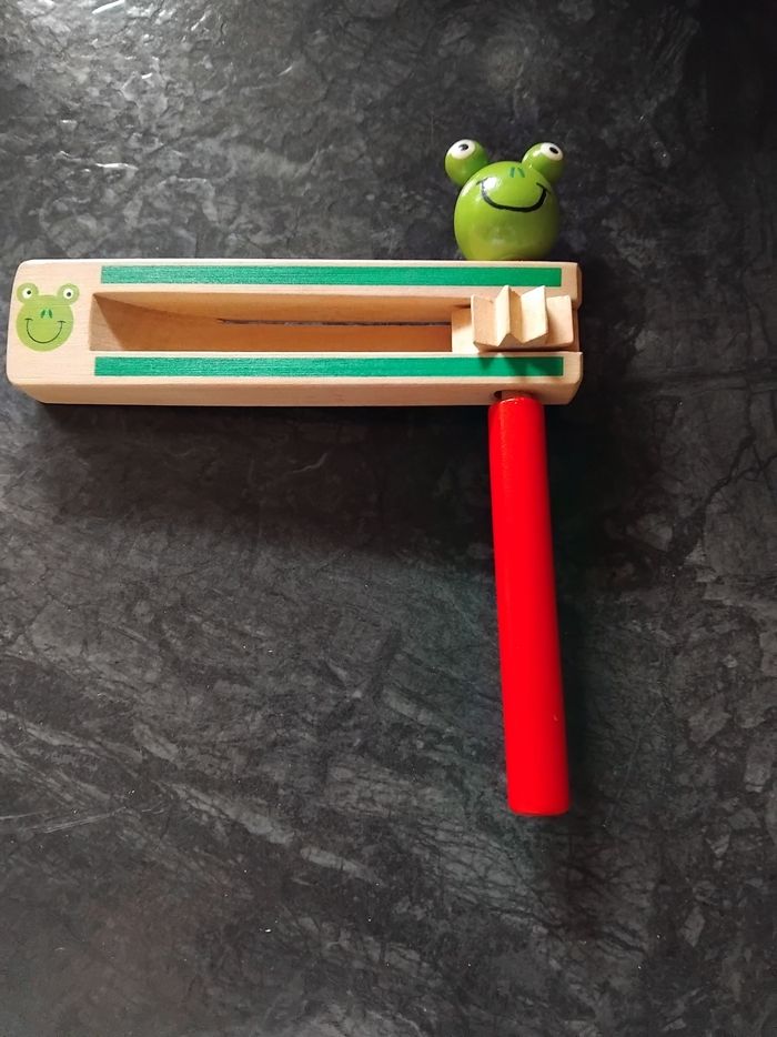 Instrument de musique 🎵 enfant crécelle en bois