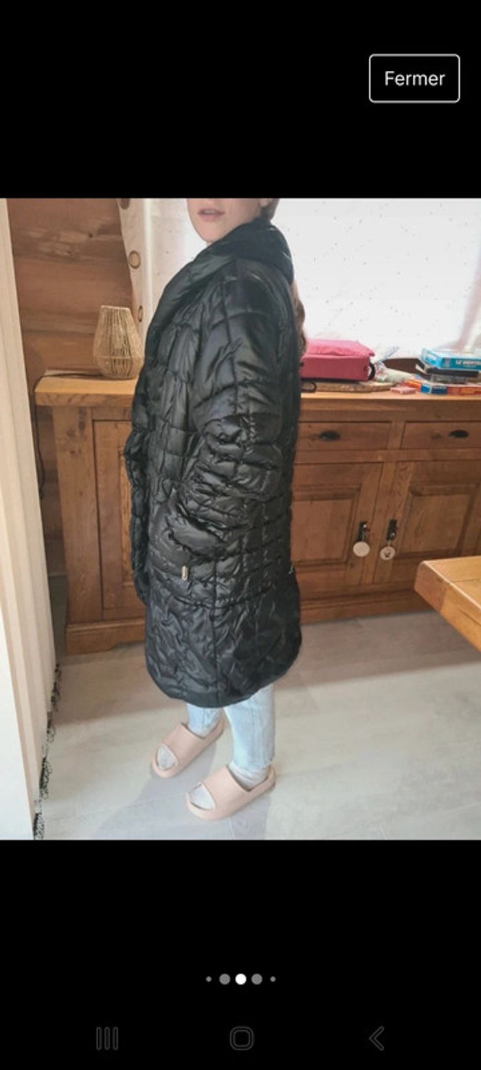 Manteau noir parka duffle coat - photo numéro 4