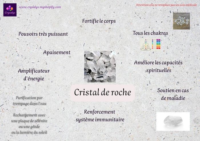 Bracelet élastique cristal de roche 18 cm - photo numéro 2