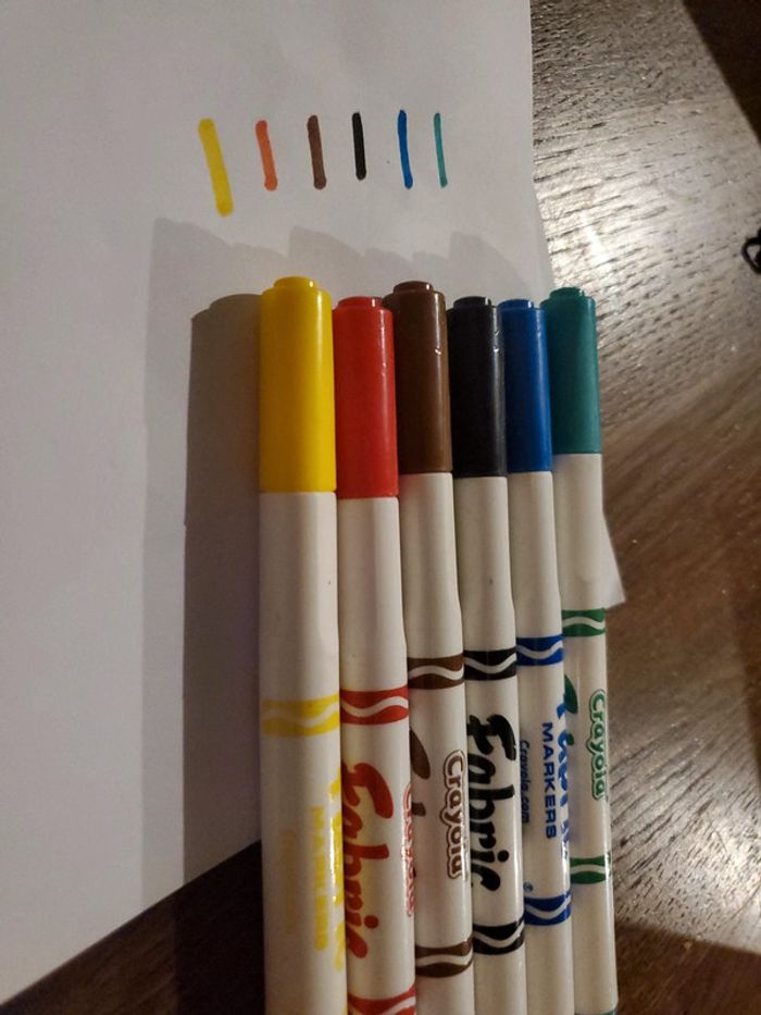 Lot de 6 feutres spécial tissu - photo numéro 2