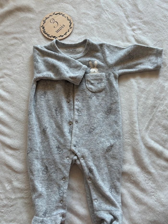 Pyjama velours 3 mois vertbaudet