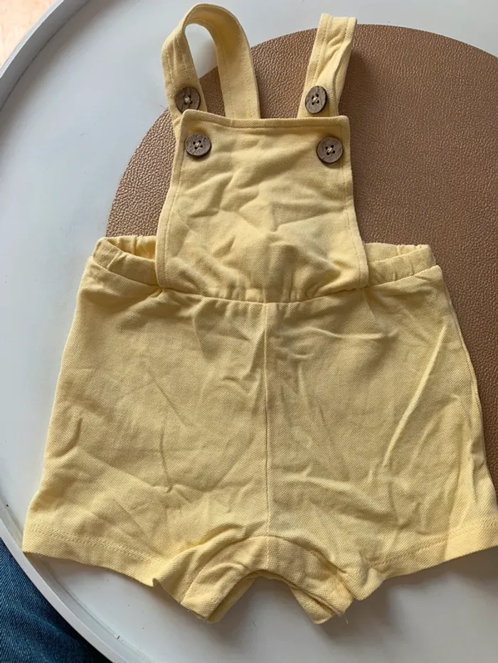Salopette short jaune mixte - photo numéro 4