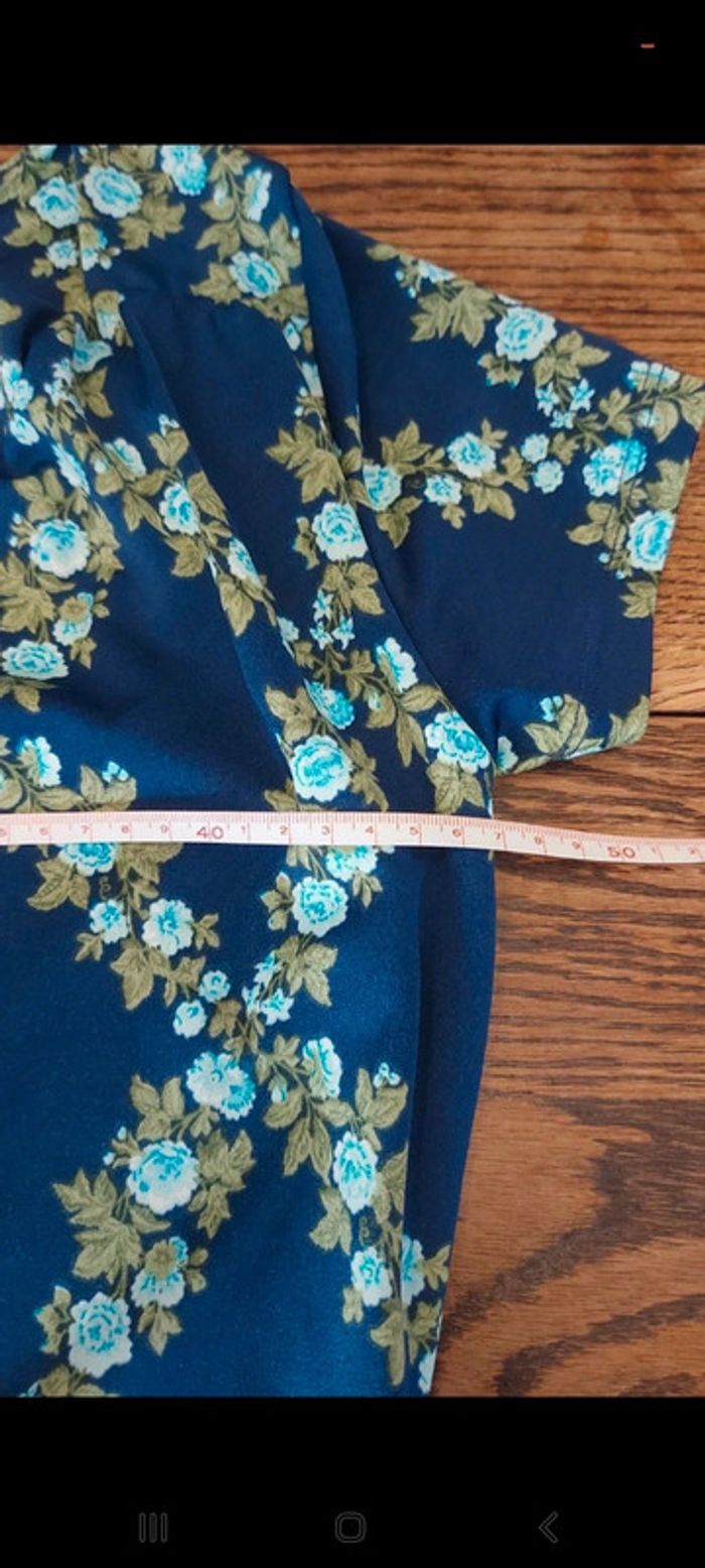 Robe fond bleu fleuries King Louie  taille M - photo numéro 18