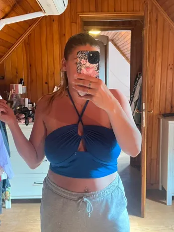 Tops SHEIN bleu électrique