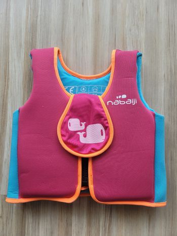 Gilet de natation enfant, marque Nabaji, taille M (>105cm, 18-30 kg).