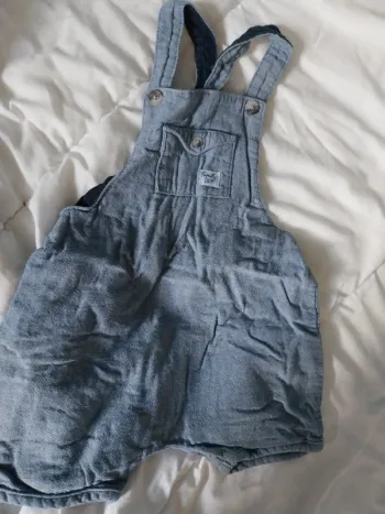 Salopette bleu gris