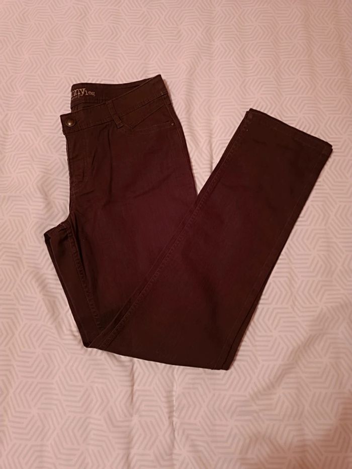 Jean skinny marron T. 42 _ Yessica - photo numéro 2