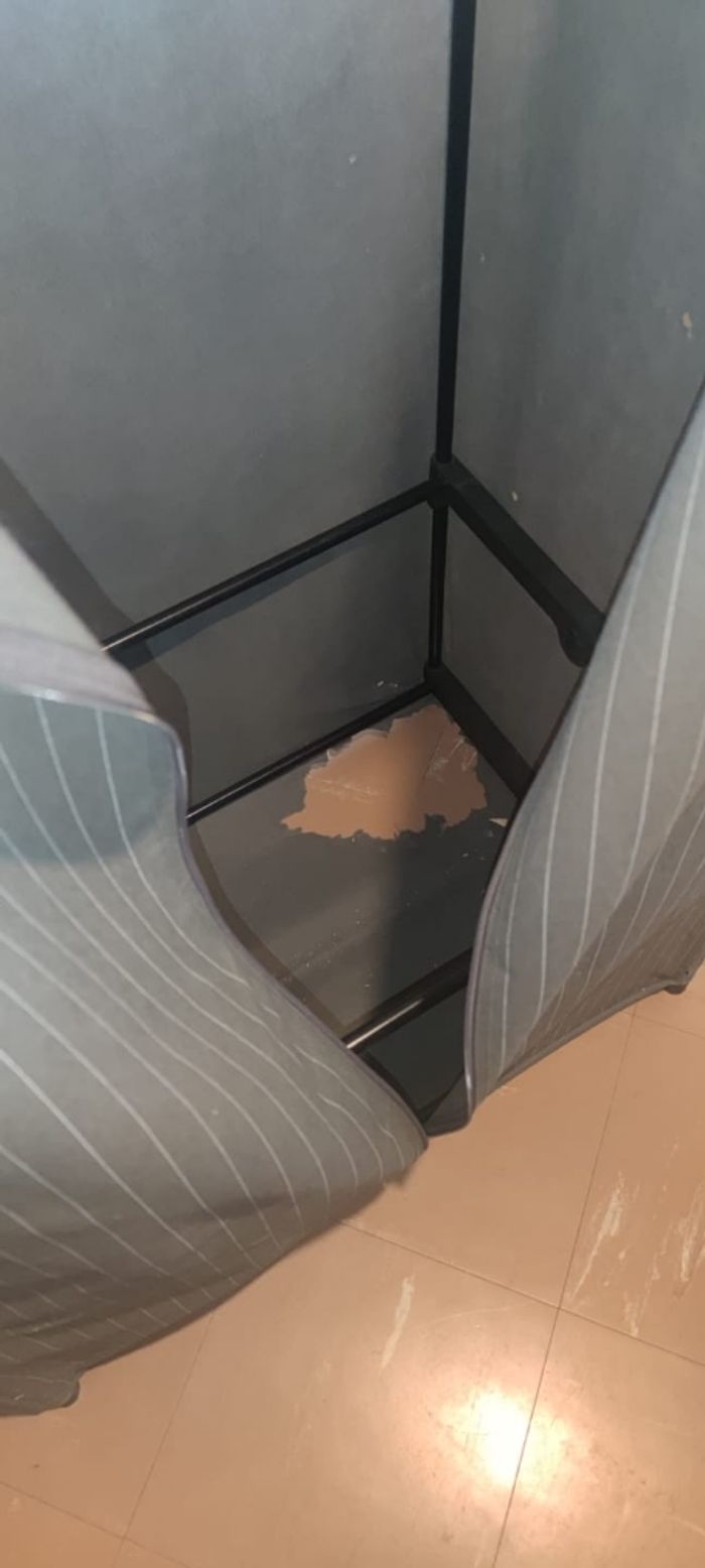 Petite poubelle marron