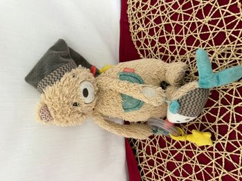 Peluche d'activité ours FEHN peluche d'éveil grelot POISSON