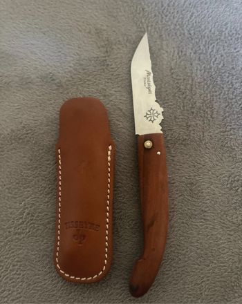 Couteau de poche Montsègur + housse en cuir