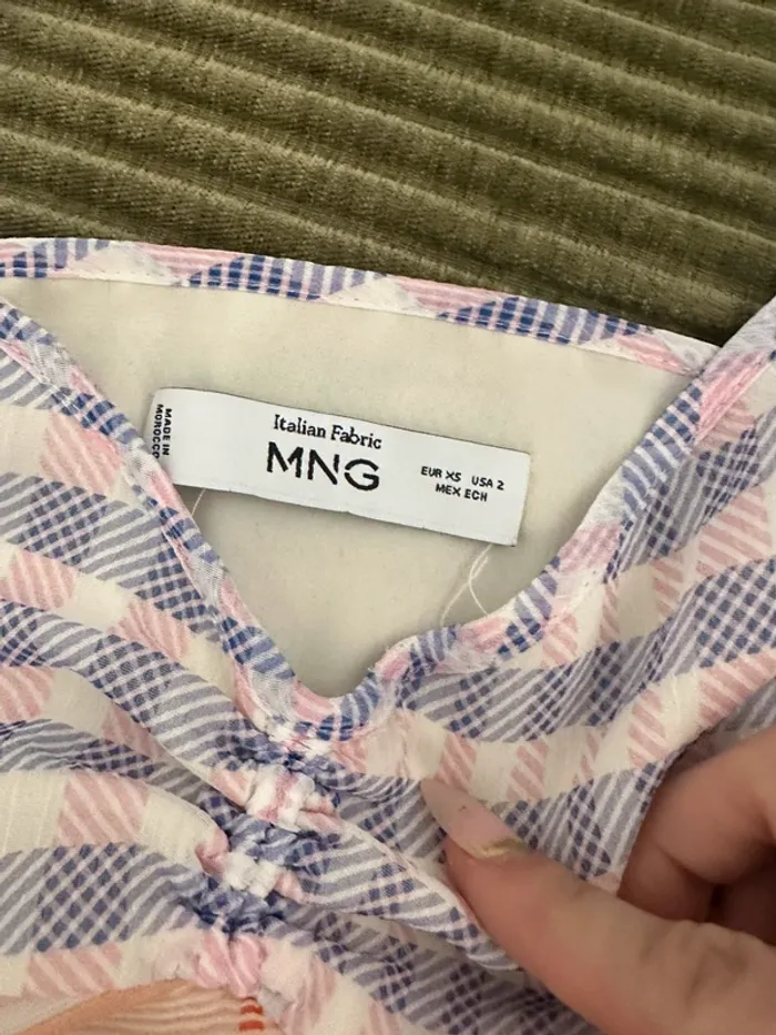 Robe longue Mango patchwork à carreaux - Taille XS - photo numéro 5