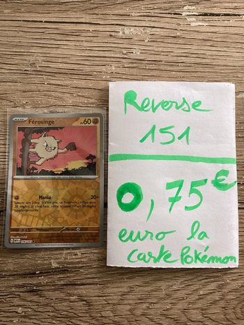 carte Pokémon férosinge reverse 056/165 EV3.5 collection 151 FR neuf sortie de booster