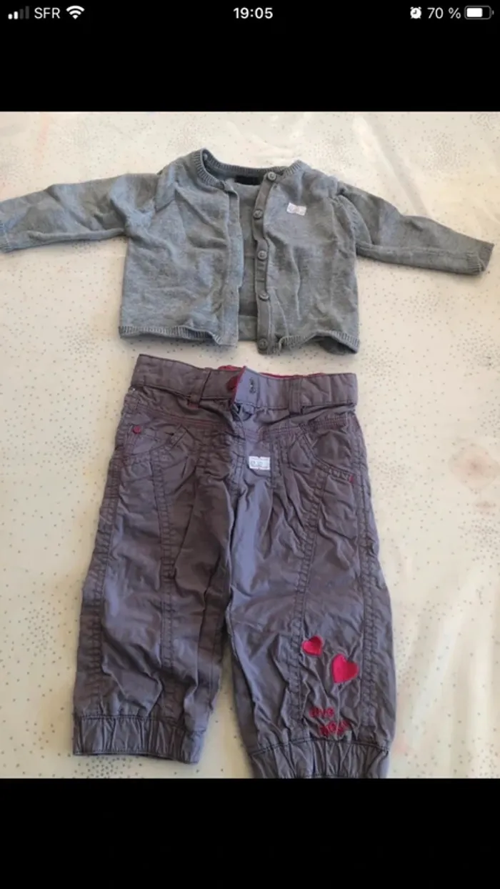 Lot vêtements bébé fille 6 mois hiver - photo numéro 3
