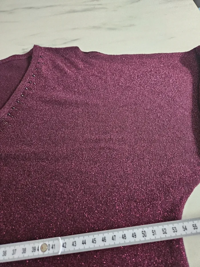 Cassis pull pailleté épaules nues taille XL - photo numéro 15