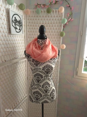 💕joli Écharpe Snood Esprit - Lin & Ecovero - Neuf avec étiquette femme 🌸