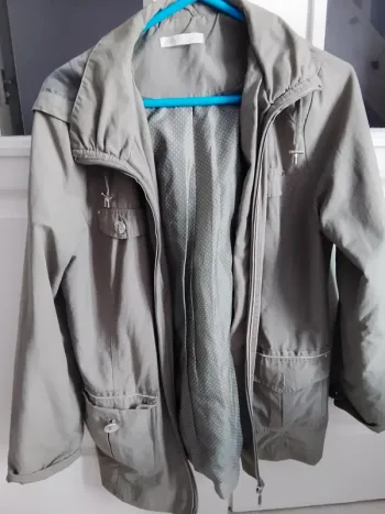 parka a capuche kaki