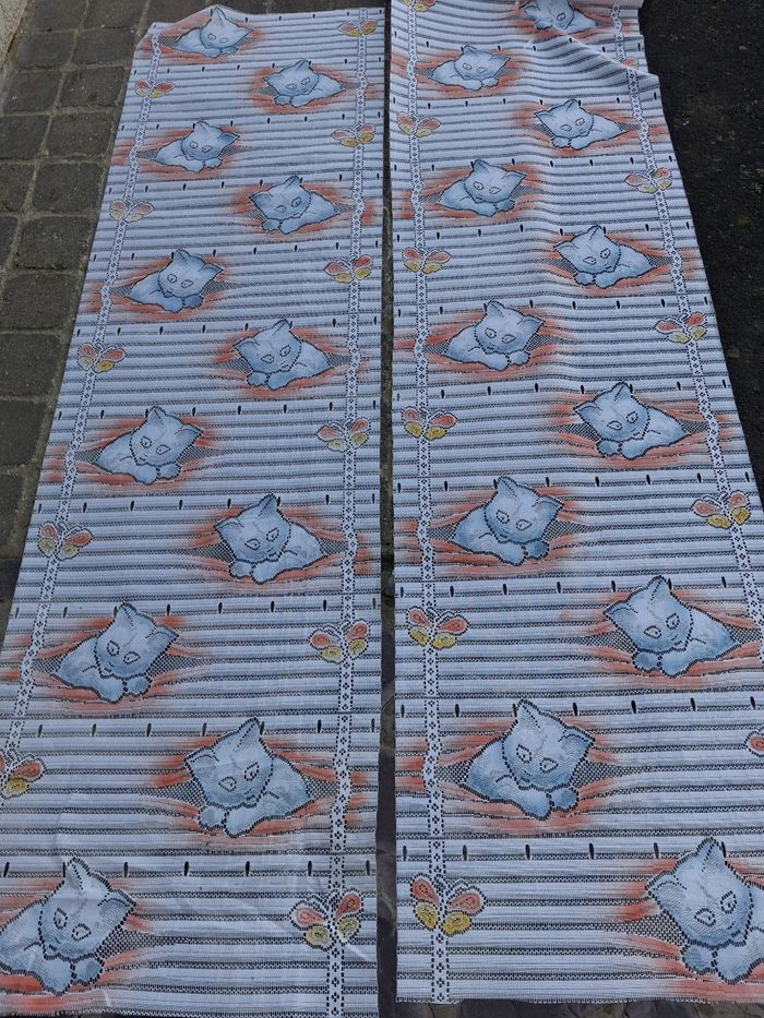 Paire store modulable couleurs chats 2x60cm sur 2m de longueur - photo numéro 1