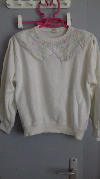 Pull blanc vintage