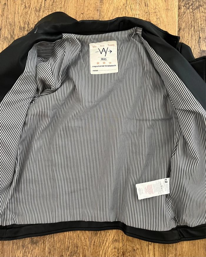 Veste cuir IKKS 12 àns comme neuve - photo numéro 5