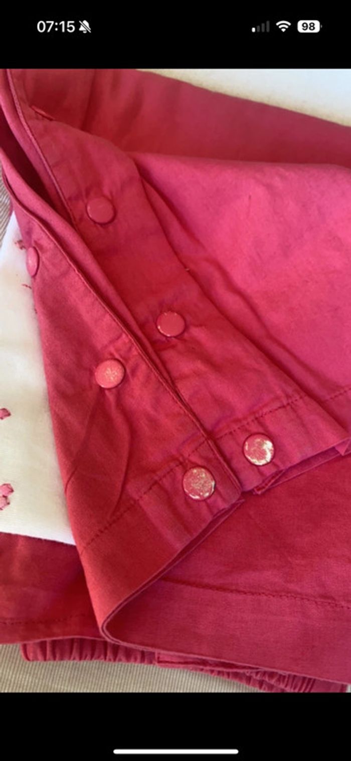 Ensemble rose et blanc 2 ans de bon matin - photo numéro 3