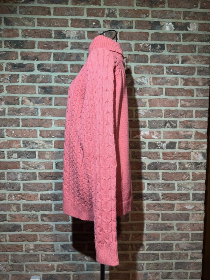 Pull col roulé torsadé rose Lili Sidonie Taille M / 38 - photo numéro 10