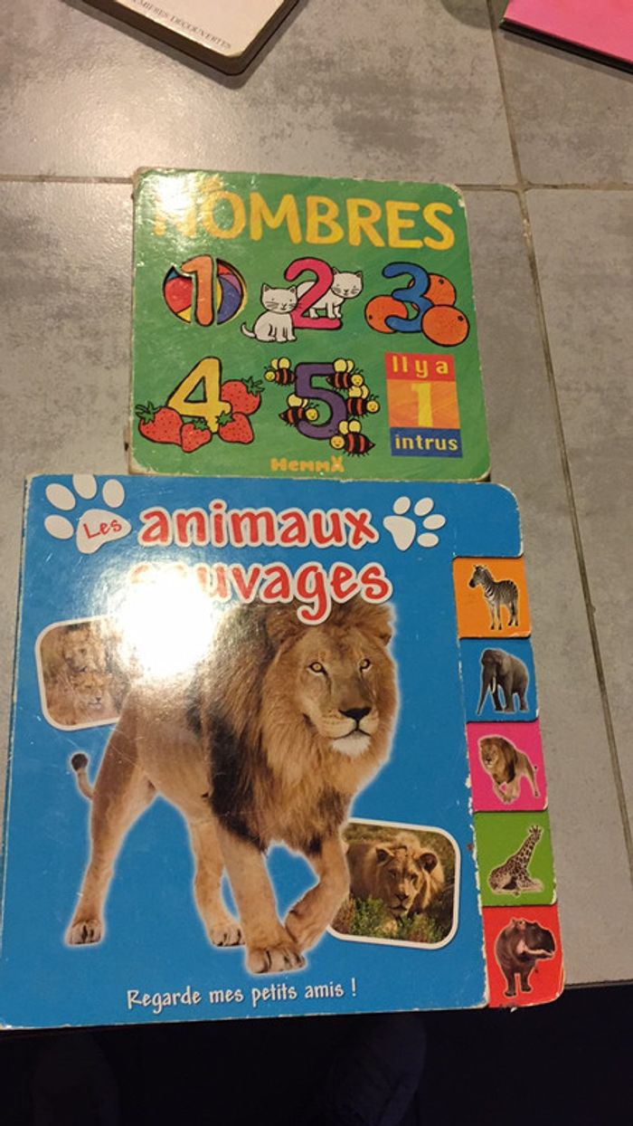 Lots 2 livres les nombres et les animaux sauvages