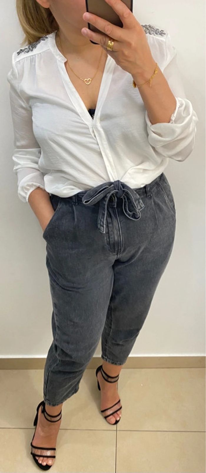 Blouse satinée blanche formul@ joven taille 38 - photo numéro 5