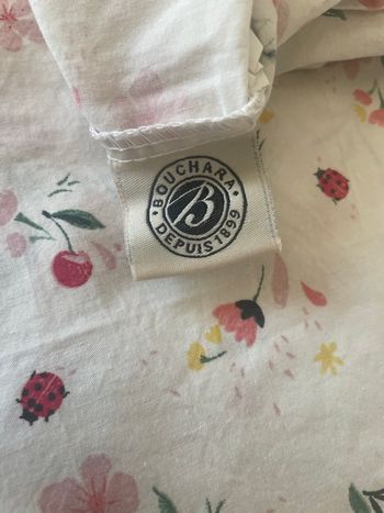 Parure drap lit bébé Bouchara cerises 140