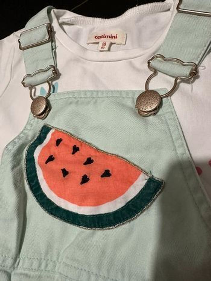 Salopette short et t-shirt Catimini - photo numéro 2