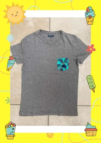 T shirt in extenso S gris