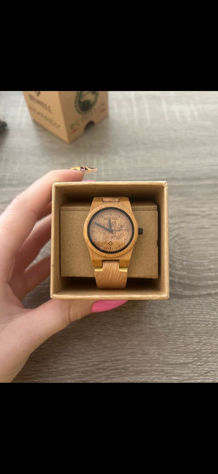 Montre mixtes Bewell en bambou - photo numéro 3