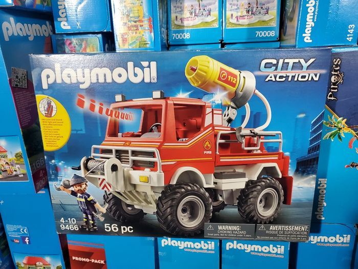 Playmobil 9466 City action Camion de pompiers avec Lance à Eau.