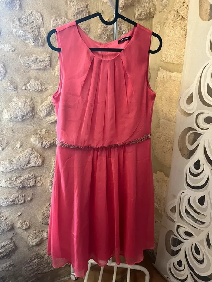 Robe été midi rose