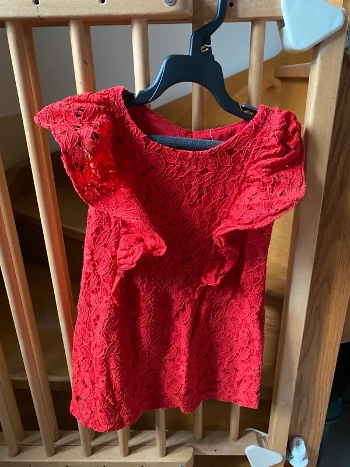 Robe rouge mi-saison H&M 18m