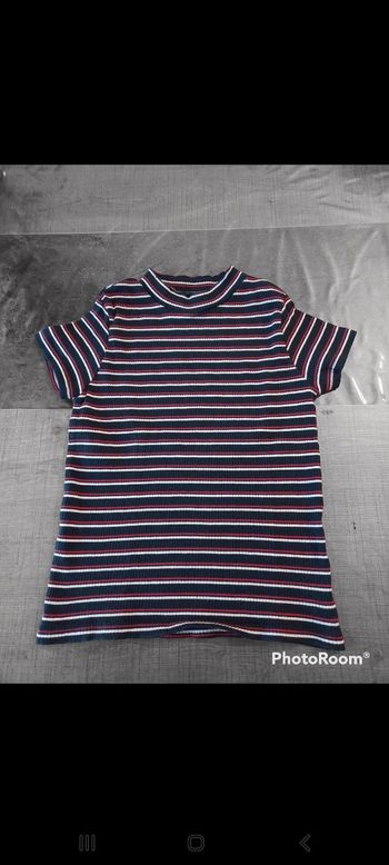 Tee-shirt côtelé rayure