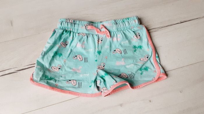 Vêtement fille short turquoise flamand rose Orchestra 4 ans