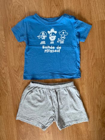 Ensemble tee shirt short