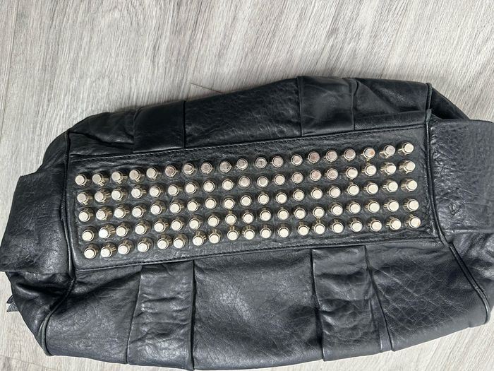 Sac à main en cuir véritable et clous argentés Lush Bag - photo numéro 3