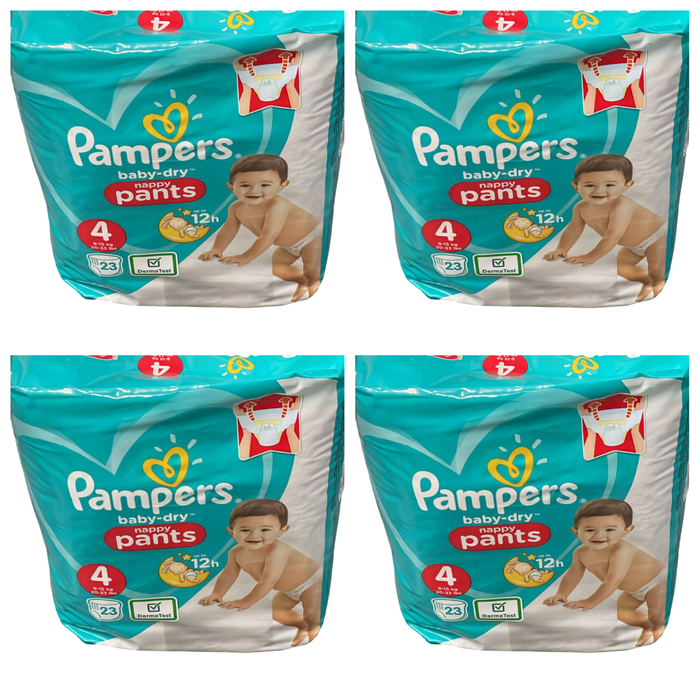 Lot de 92 Couches Pampers Baby Dry Pants 9-15kg Taille 4 Neuf