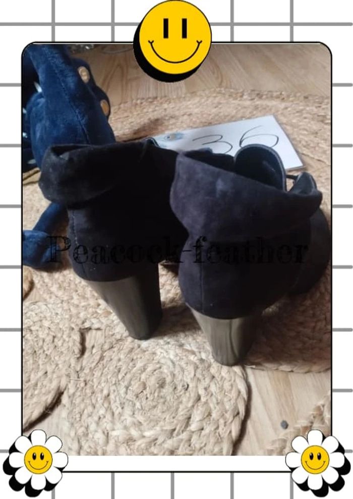 Bottines à talons noires 36 - photo numéro 3