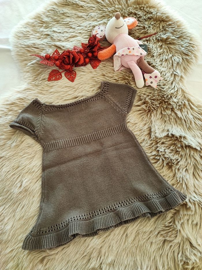 Robe pull kaki sucre d'orge 6 mois